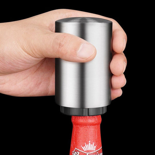 Automatic Stainless Steel Bottle Opener – Portable Corkscrew for Bottle - HK Spot