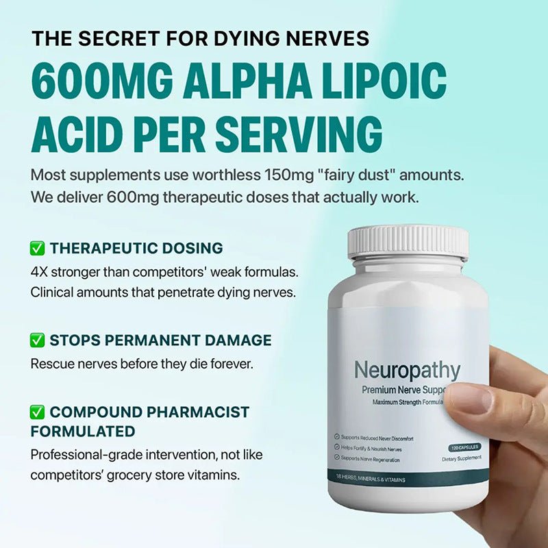 Neuropathy Support – Alpha Lipoic Acid & Vitamins for Nerve Health & Comfort - HK Spot